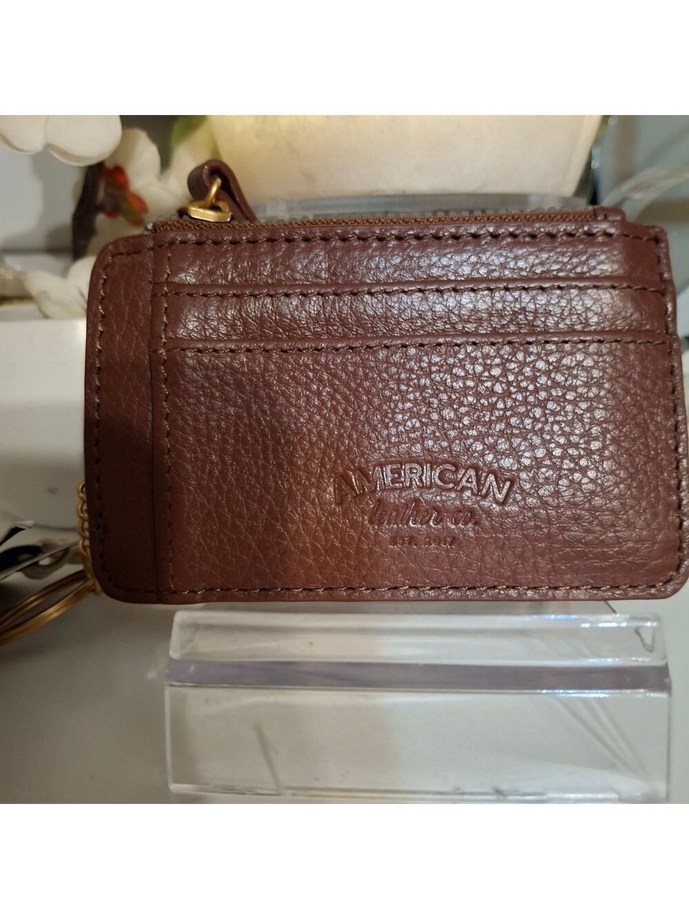 American Leather Co. Portland In Cordovan Brown Card Holder NWT - Picture 3 of 6